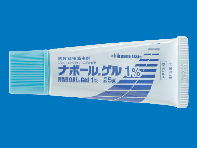 ナボールゲル1％（旧製品：添加剤としてピロ亜硫酸ナトリウムを含む）　25g（使用期限：2025年9月まで） 内装